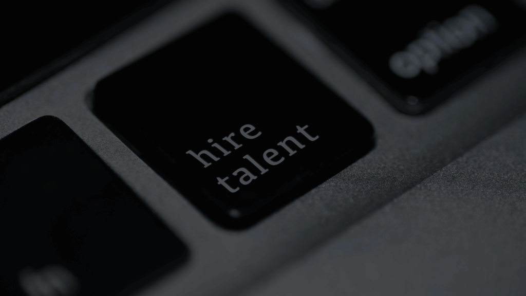 Hire Talent - button on a laptop